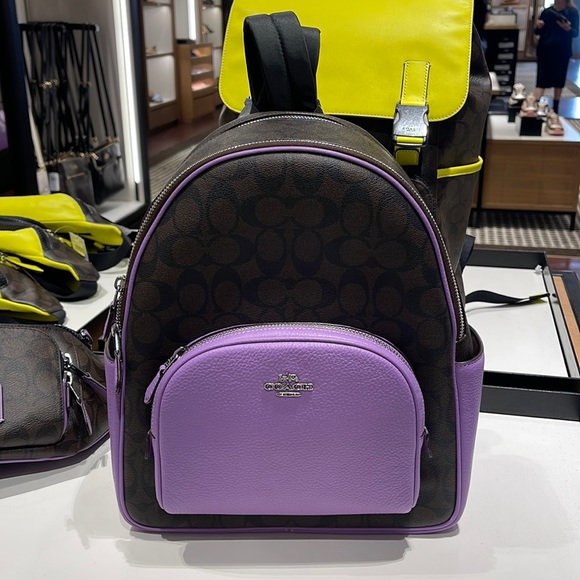 Coach Handbags - Coach Court Backpack In Signature Canvas
COLOR:
Silver/Brown/Iris
NWT